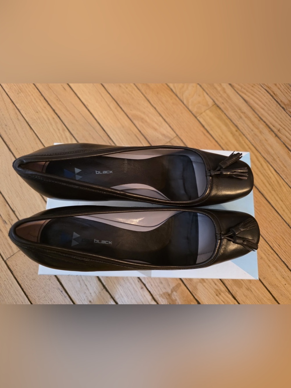Dani Black Women's Dark Brown Leather Heeled Pumps with Tassels. Sz 10. New